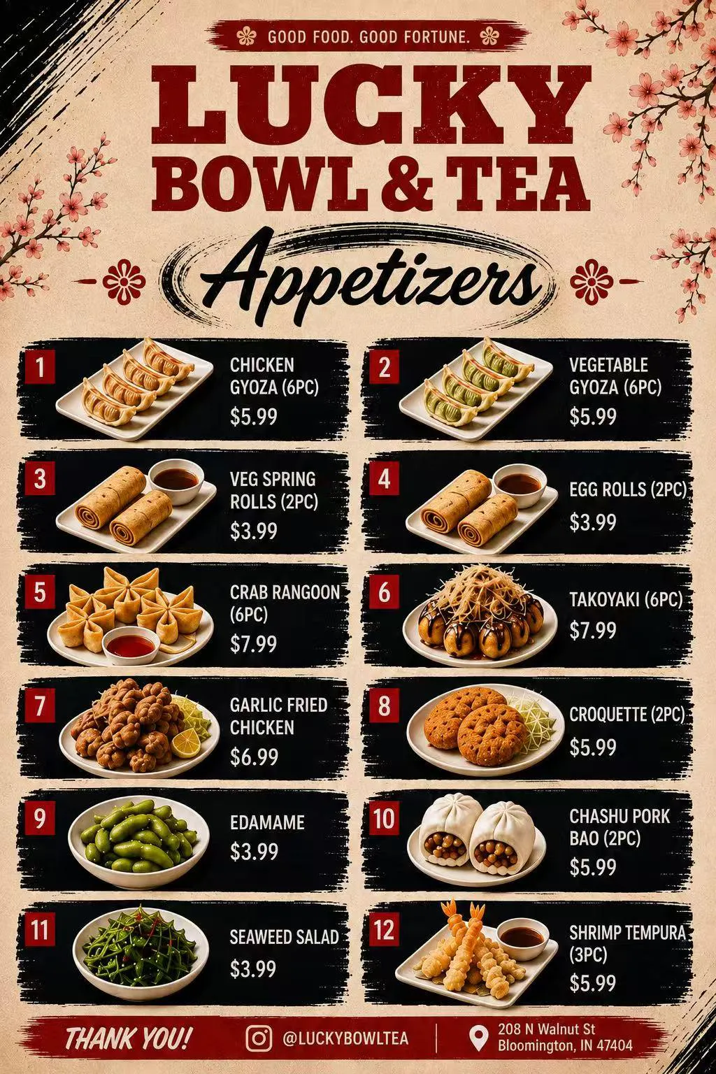 Restaurant menu 1, detailed description provided below